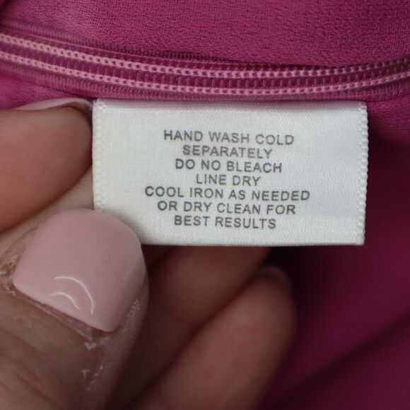 Worthington Shirt Womens 8 Pink Sleeveless Crew Neck Pleated Solid Back Zip Top - Picture 8 of 16